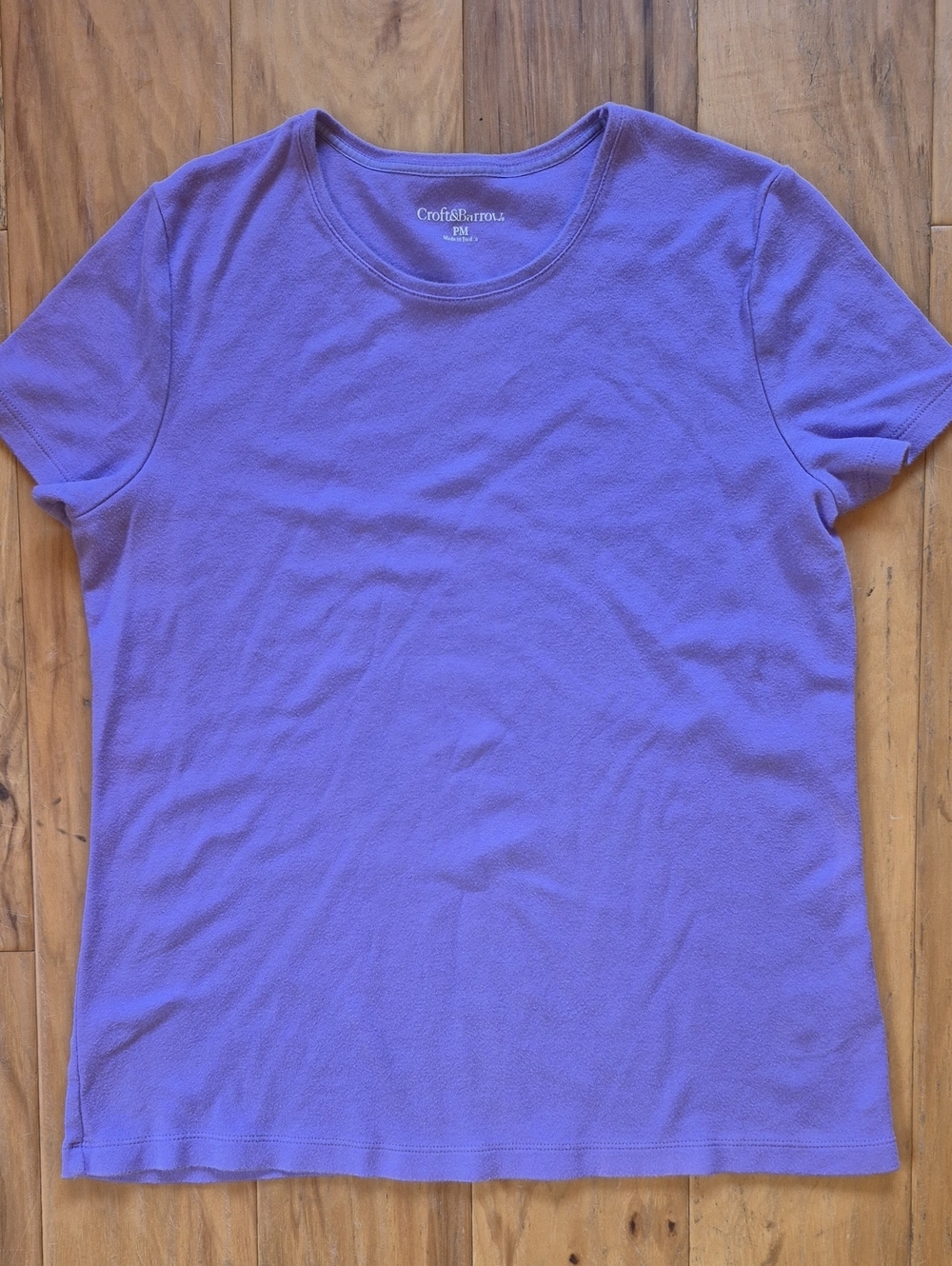 100% Cotton Lavender Crew Neck Tee